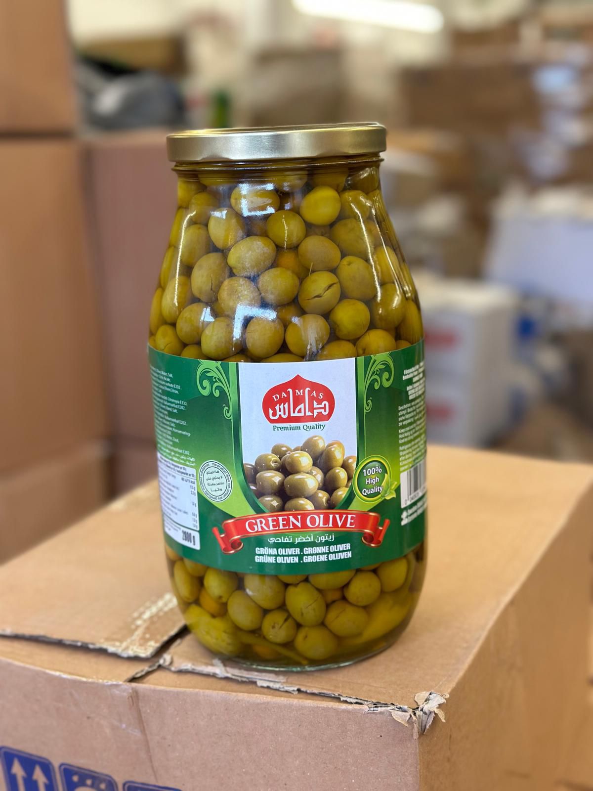 Damas Aleppo Green Olives 2800g